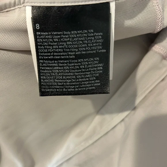 Lululemon Athletica Down For It All Light Gray Down Filled Puffer Vest - Picture 3 of 5